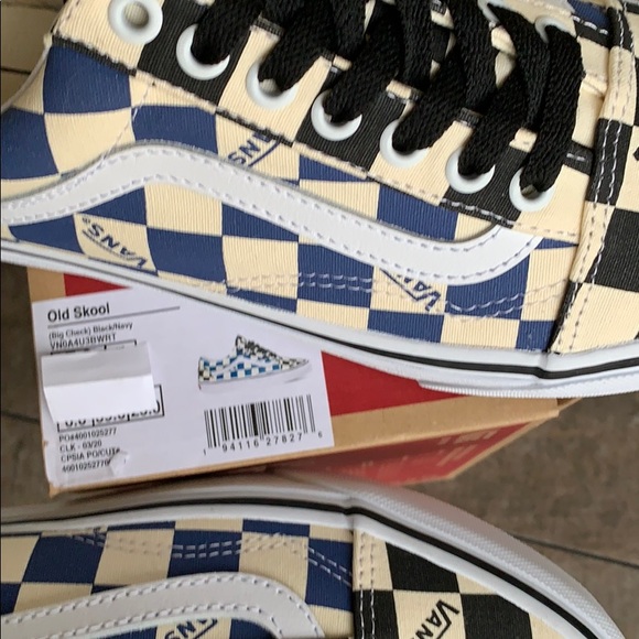 •VANS OLD SKOOL BIG CHECK black/navy women’s - Picture 16 of 16